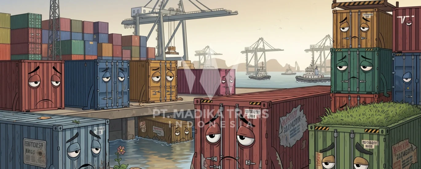 ilustrasi overstay kontainer di pelabuhan