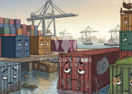 ilustrasi overstay kontainer di pelabuhan